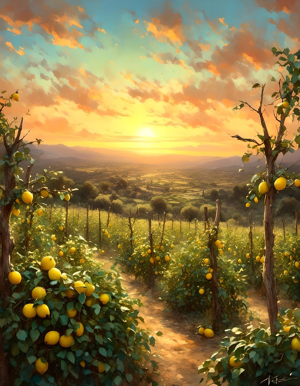 ai generated, lemons, orchard-8747962.jpg