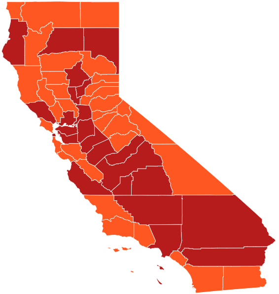 This is the main image for an article talking about California car theft and contains an interactive map.