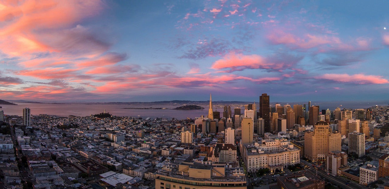 san francisco, sunset, drone-1258848.jpg